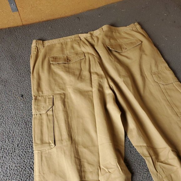 Boulder Creek Trading Cargo Pants Big Tall Mens Size 48 38L Tan Cotton Chino Kha - Picture 7 of 7